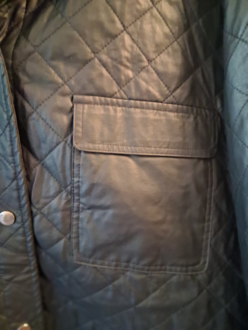 Zara Oversized Quilted Faux Leather Jacket Size Large Lagenlook - Picture 6 of 7